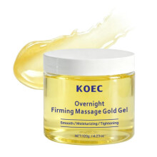 (120g) KOEC Firming Gold Gel Night Tightening Massage Gel Cooling Sensation Anti-Wrinkle Brightening 50g