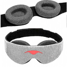 Maschera per dormire Manta con blocco della luce al 100% e pressione intraoculare zero, comoda e regolabile, perfetta per dormire