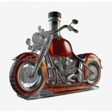 Elegante Weinkaraffe in Motorradform, Glas-Spirituosenbelüfter für Whisky, Champagner, Wodka, mehrfarbig
