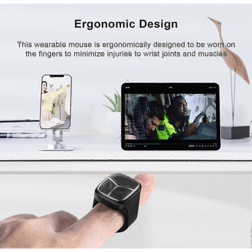 Ασύρματο ποντίκι Bluetooth Μίνι έξυπνο χειρός δακτύλιο δακτύλου Φορητό φορετ 2