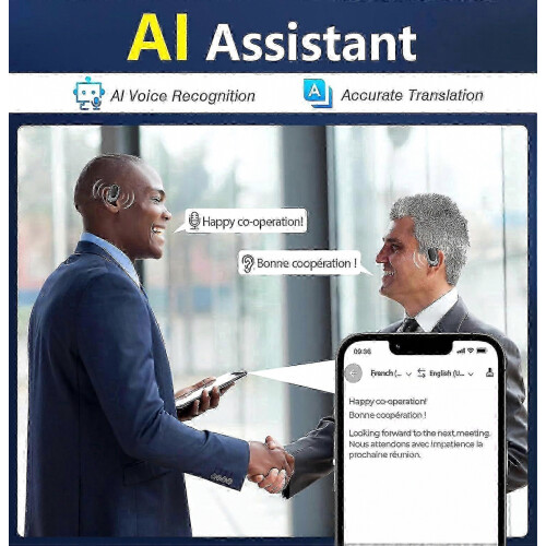 2025 AI Translation Earbuds Real Time 144 Languages Wireless Bluetooth Translator Device 2