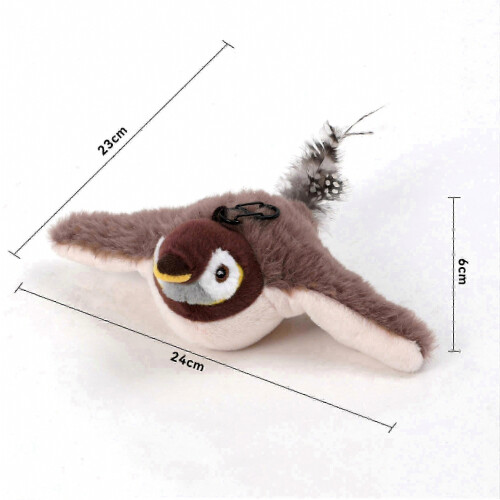 Electronic Interactive Flapping Sparrow Hanging Cat Toy 1
