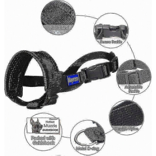 Adjustable Dog Muzzle With Soft Padding for Anti-Biting, Barking, and Chewing Prevention 1