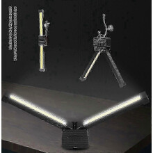 Upgraded Gym Lamp For Posing, 7-level Dimming Led Work Light, Magnetic Hanging Hook Camping Flashlight, Usb-c Rechargeable