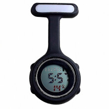 Digital Display Nurse Clip Watch - Pocket Fob Brooch Pin with Electric Dial