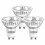 Lot de 5 ampoules halogènes GU10 35W à réflecteur, à intensité variable. 1