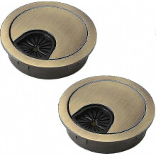 2 Pack Desktop Cable Grommets 60mm Metal Cable Hole, Round Hole Cover For Organizing Desk Cables (bronze) -t