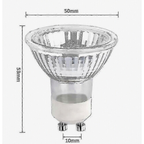 Lot de 5 ampoules halogènes GU10 35W à réflecteur, à intensité variable. 2