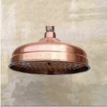 Copper Shower Head, 20cm (8 Inch) Diameter, High Pressure Fixed Shower Head With Adjustable Angle Shower Head Rain Shower Head K