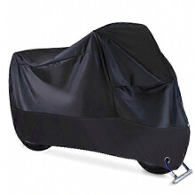 Housse de moto imperméable pour extérieur, protection contre l'eau, la poussière et les UV, avec trous de verrouillage.