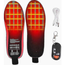 Semelles chauffantes rechargeables avec télécommande USB pour chaussures d'hiver chaudes pour hommes et femmes, idéales pour la chasse,