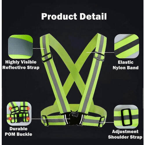 2 Packs Reflective Running Vest for Night Safety Running_yshdk 2