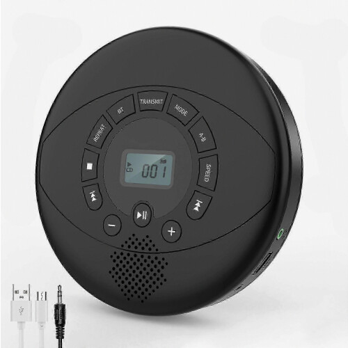 Φορητό CD Player με ηχείο και ακουστικά, αναπαραγωγή CD με αντικραδασμική προ