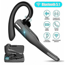 Kabelloses Trucker-Bluetooth-Headset mit 51 Ohrhörern, zwei Mikrofonen und Geräuschunterdrückung