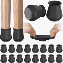Lot de 16 protections de sol pour pieds de chaise, embouts en silicone antidérapants en feutre pour protéger les sols et les meubles.