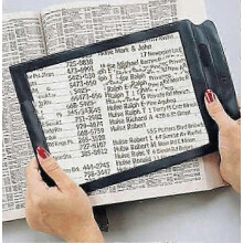 Loupe de lecture grand format A4, grossissement x10