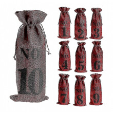 Sacs à vin en toile de jute (1 à 10) pour dégustation à l'aveugle, numéros de table pour mariage, sacs de dégustation de vin, fête