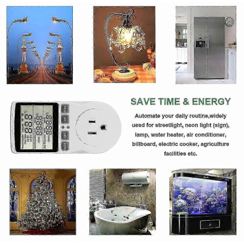 Digital Temperature Controller Power Socket Outlet Eu Plug Thermostat With Timer Switch Sensor Probe Heating Cooling 2