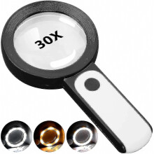 Loupe avec éclairage portatif 30x et 18 LED