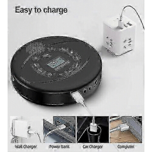 Φορητό CD Player με ηχείο και ακουστικά, αναπαραγωγή CD με αντικραδασμική προ 2