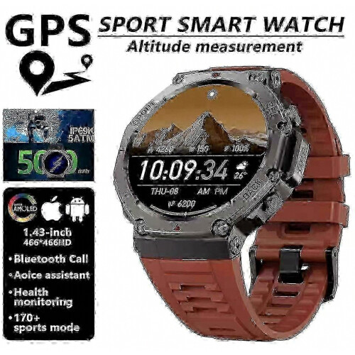 Αδιάβροχο έξυπνο ρολόι GPS για άνδρες με φωνητικό βοηθό και ασύρματες κλήσ 1
