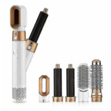 Strumento multifunzione 5 in 1 per lo styling dei capelli: arricciacapelli, piastra e spazzola asciugacapelli.