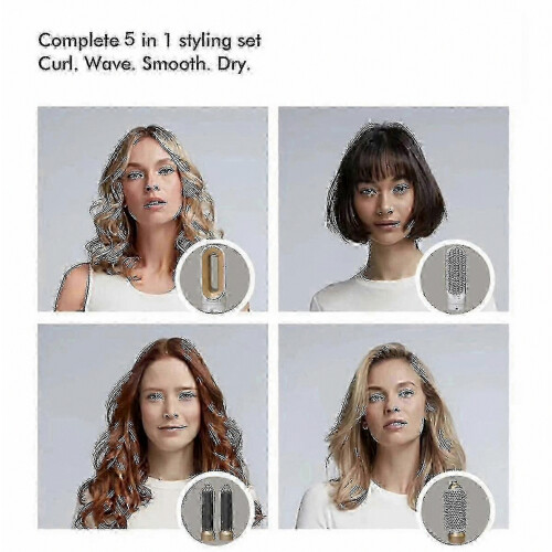 Εργαλείο styling μαλλιών 5 σε 1 - Συνδυασμός σιδερώματος για μπούκλες, ισιωτικ 2