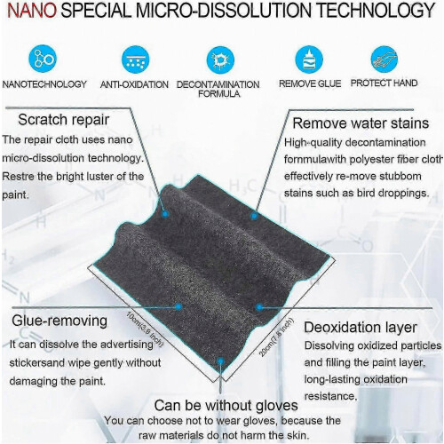 τεμάχια πανί Nano Sparkle για αφαίρεση γρατσουνιών αυτοκινήτου, πανί αφαίρεσης 2