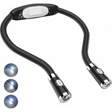 Lampe de lecture LED, lampe de cou mains libres, flexible, à piles