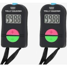 Lot de 2 compteurs électroniques manuels numériques avec cordon, modèle addition/soustraction
