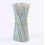 300 Pieces Plastic Drinking Straws 8 Inches Long Multi-colored Striped Bedable 5