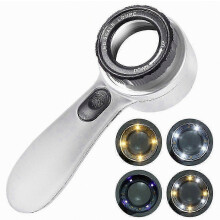 Nouvelle loupe lumineuse, loupe de poche lumineuse grossissante 30x, loupe rechargeable USB pour les seniors, la lecture et l'explorati