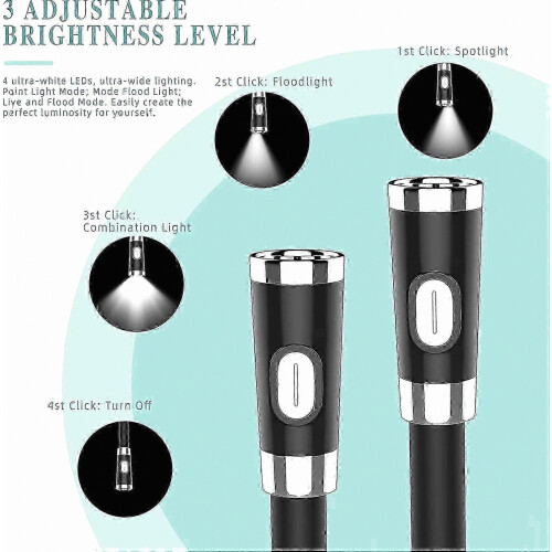 Lampe de lecture LED, lampe de cou mains libres, flexible, à piles 2
