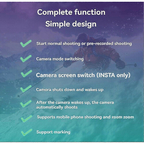 Telecomando Bluetooth per Insta360 X4 X3 X2 Ace Pro 2 GoPro 13 Smart Photography Shutter Release 2