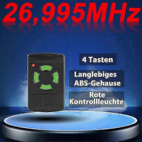 Telecomandă pentru ușă de garaj 26.995 MHz cu cod fix, compatibilă cu HSM4 HS4 HS4E 1