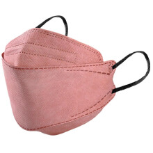 (Red Brown) 50pcs Adult Disposable Face Mask 4 Ply Breathable Mask With 3d Design Outdoor Supply