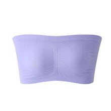 (3XL, Dark purple) Womens Bandeau Bra Size 8 X-Large, Stretchy Strapless Push Up Bras for Women-Beige,100% New