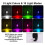 8 culori 4PCS lumini stroboscopice LED wireless USB impermeabile cu telecomandă 4