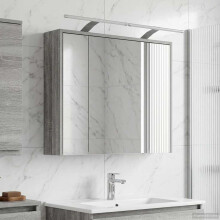 vidaXL Badezimmerspiegelschrank Sonoma-Grau 73,5 x 16 x 62,5 cm