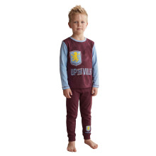 (9-10 Years) Aston Villa Long Sleeve Long Leg Pyjama Set (Boys Purple)