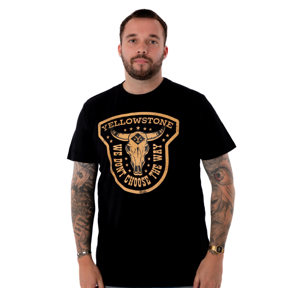 Yellowstone (X-Large) Short Sleeved T-Shirt (Mens Black)