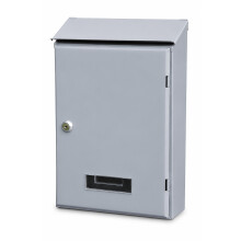 Wall Mounted Lockable Post Box 360×230×100mm Grey