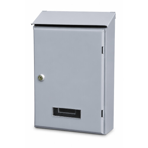 Wall Mounted Lockable Post Box 360×230×100mm Grey