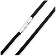 4 Pièces 2mm de Largeur Collier de Corde en Alliage Collier de Chaine pour Homme Noir Argent Couleur Longueur 51cm