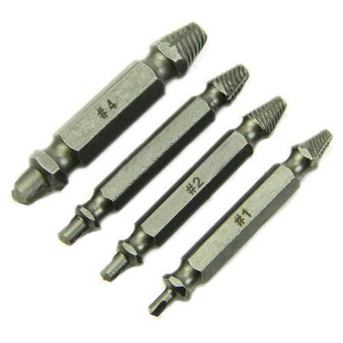 8X Screw Extractor Drill Bits Guide Set Broken Bolt Remover Easy Out 1 2 3 4