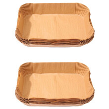 100Pcs Rectangle Disposable Airfryer Baking Paper Liner Non-Stick Baking Mat for Foodi Air Fryer Accessories