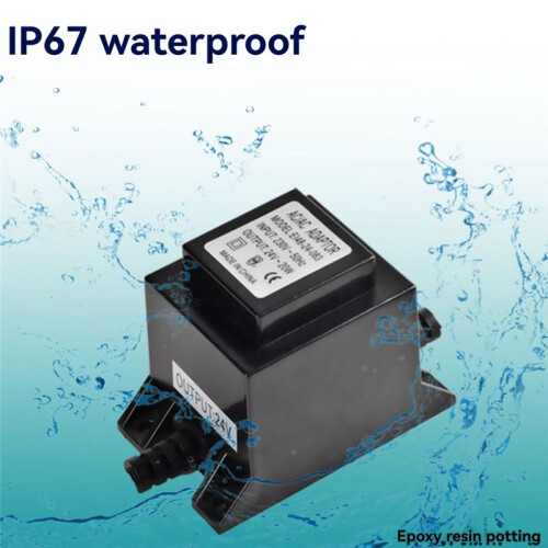 Toroidal Transformer Waterproof E-Type AC 220 to 24V Underwater Light Power Transformer 20W-AC24V 2