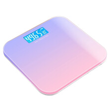 Smart Bathroom Scale LCD Gradient Purple Display Tempered