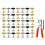 180 Sets Leather Rivets, 8mm Double Round Cap Leather Rivets,3 Colors Caps Leather Rivets, Metal Studs with Fixing Tools 1