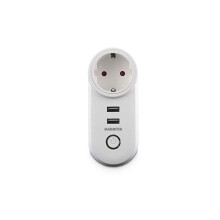 Marmitek Smart me -Power SI -IEC Tipo F Presa di alimentazione Wi-Fi -15 A Schuko e 2 porte USB. Bianco